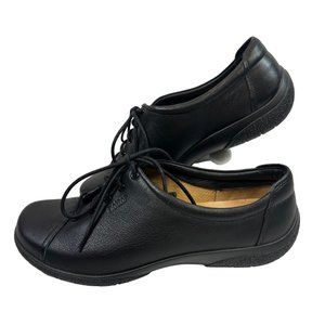 Hotter Dew Black Lace Up Womens Size 10 EXF Leather Comfort Nurse England